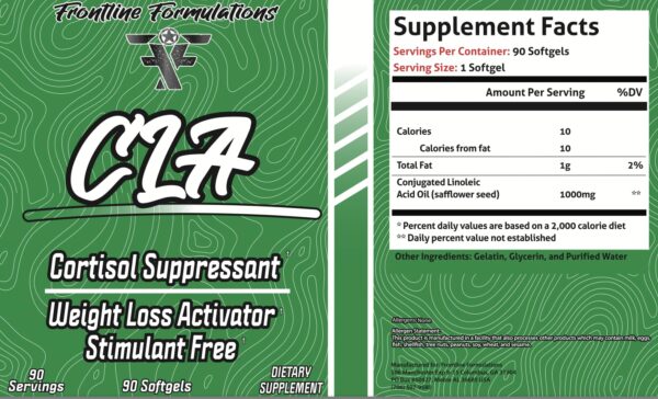 Frontline formulations cla suplemento sin estimulantes para energía y metabolismo