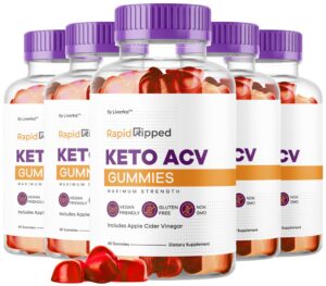Paquete gomitas Rapid Ripped Keto ACV LIVORKA frente