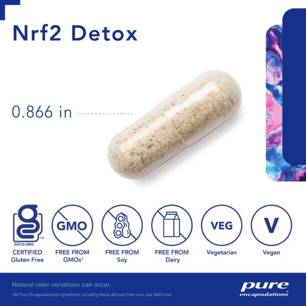 Suplemento Pure Encapsulations Nrf2 Detox para salud celular