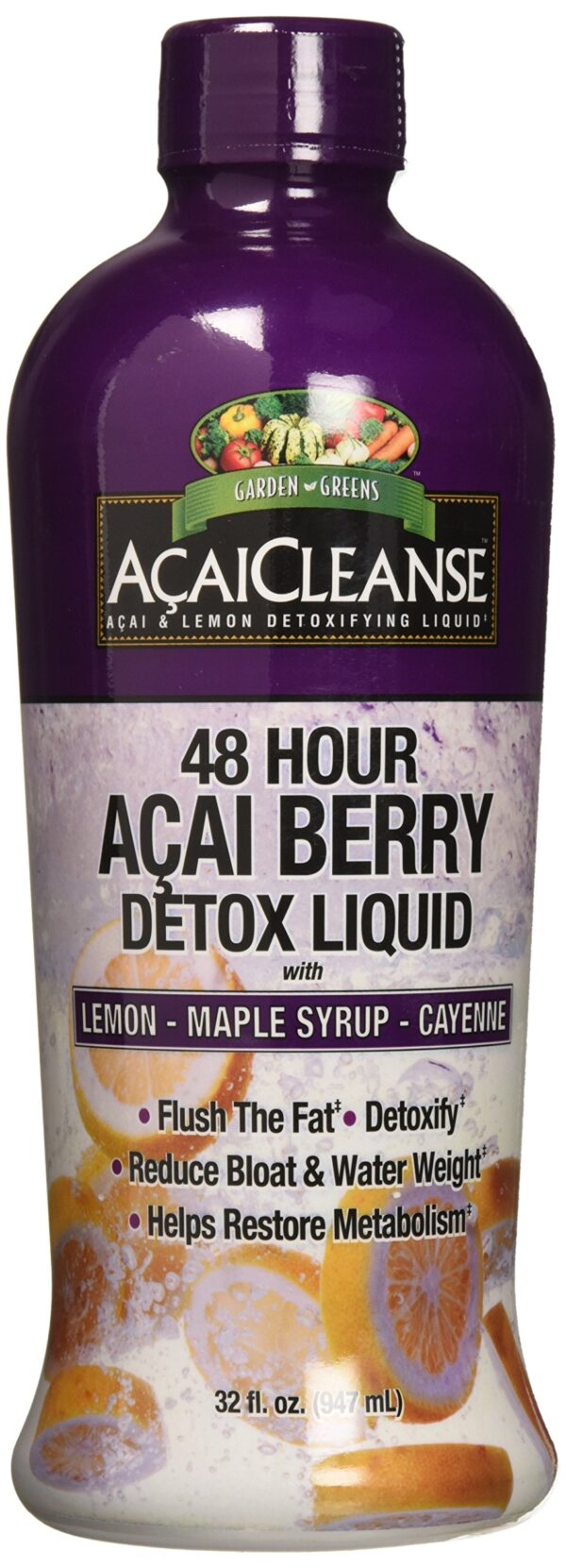 Garden Greens Acai Cleanse botella 32 fl oz para detox
