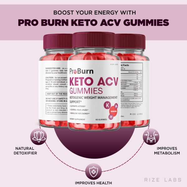 pro burn keto acv gomitas para quemar grasa y energía