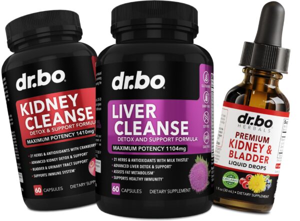 Gotas detox para hígado y riñón DR BO botella frontal