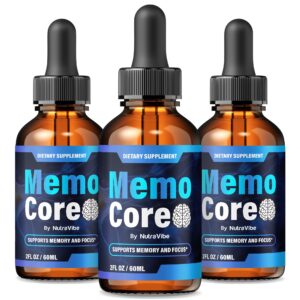 Paquete de 3 gotas Memo Core para apoyo de memoria