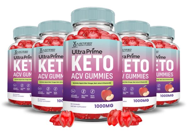 Ultra prime gomas keto acv sabor frutal paquete 5