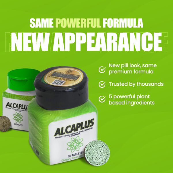 Suplemento natural detox ALCAPLUS con spirulina y plantas 3 pack