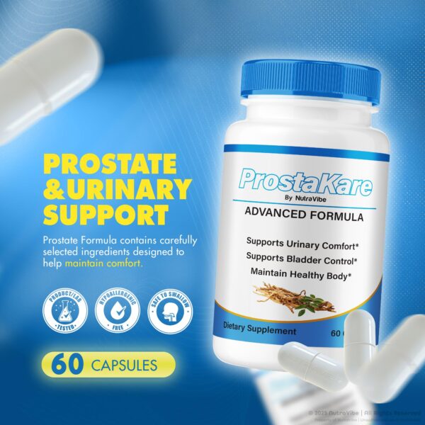 Cápsulas ProstaKare cercanas a la caja