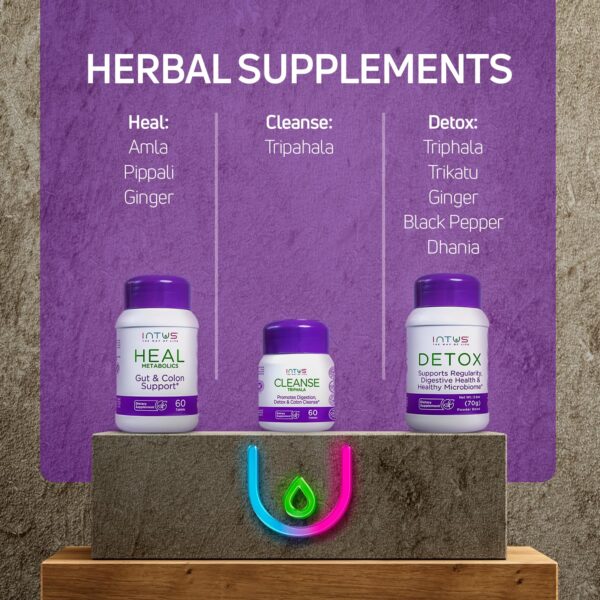 Detalles de ingredientes naturales en productos Intus Clean Detox