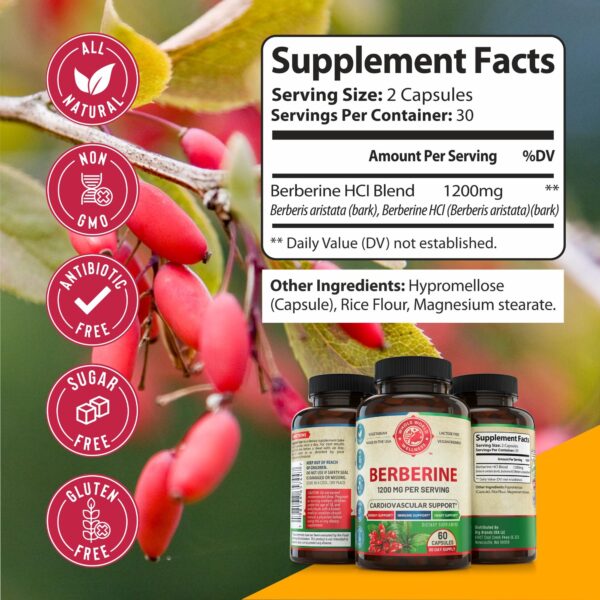 Apoyo holístico multivitamínico y berberina para mujer USA