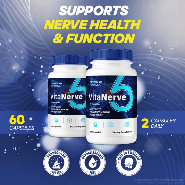 Etiqueta de VitaNerve 6 con ingredientes Etiqueta de VitaNerve 6 con ingredientes