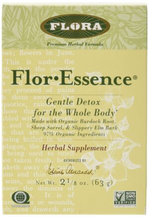 Paquete de té seco FlorEssence detox de Flora color beige con verde