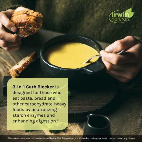 Frasco Irwin Naturals suplemento bloqueador carbohidratos