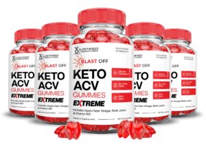 Paquete de 5 Blast Off Keto ACV gomitas extreme 2000mg 300 unidades