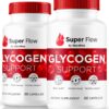 Paquete de 2 frascos de cápsulas Super Flow Glycogen para energía