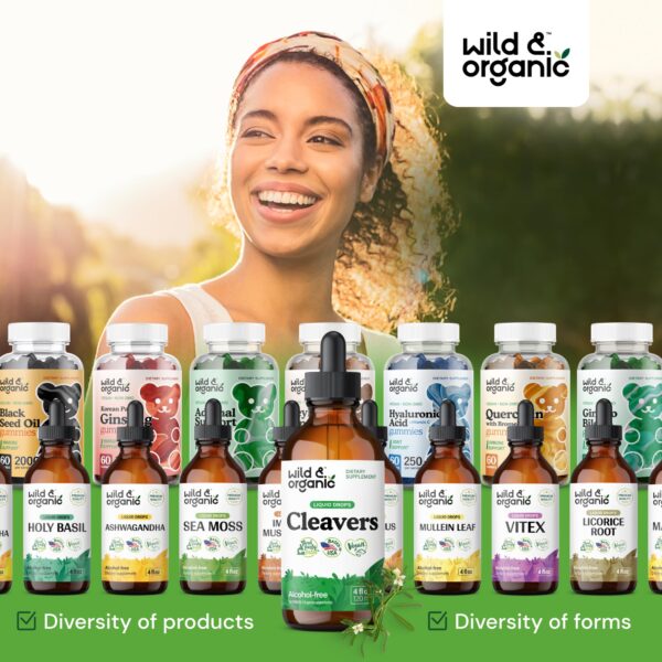 Botella gotero Wild & Organic extracto Cleavers natural