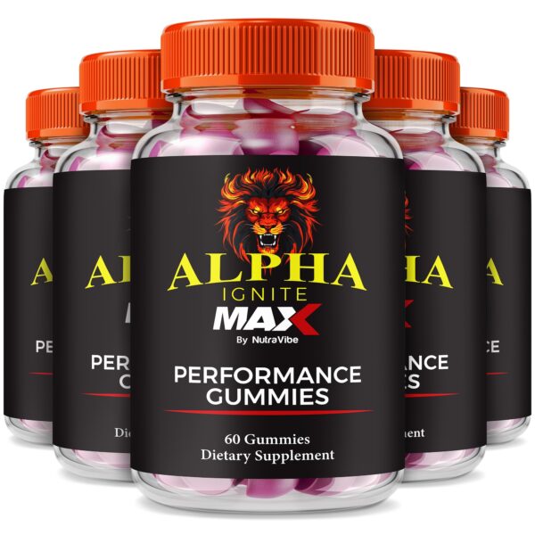 Paquete de gomitas NutraVibe Alpha Ignite Max para energía y rendimiento