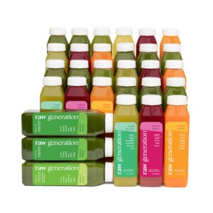 Raw Generation jugos limpieza 5 días paquete 30 botellas