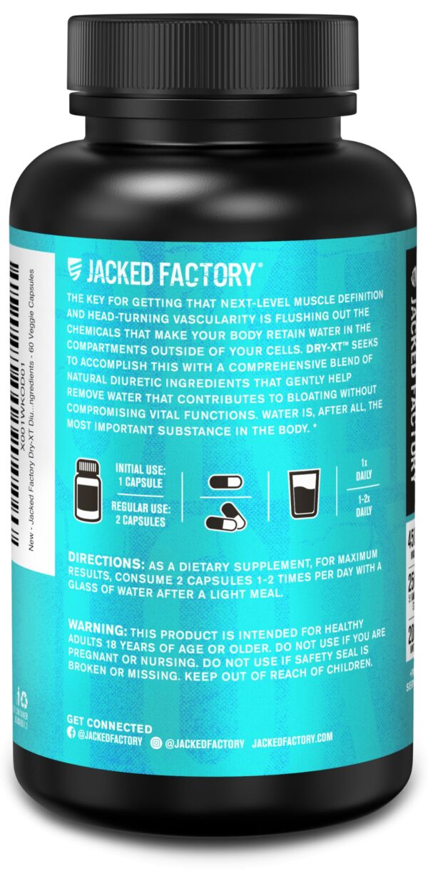 diurético Jacked Factory Dry-XT cápsulas vegetales 60 unidades