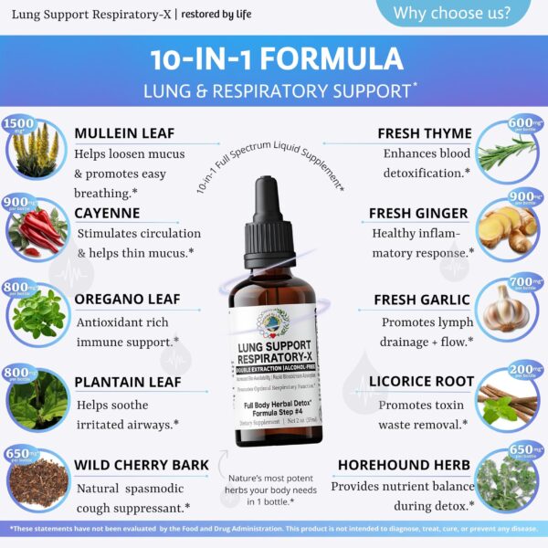 Soporte Pulmonar Restored By Life suplemento vista posterior