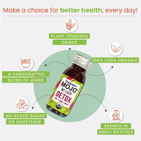 Shot detox vegano TEAONIC My Liver Mojo orgánico