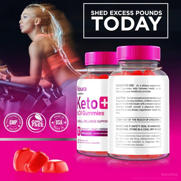 Gomitas noura keto acv nutrarize empaque en detalle