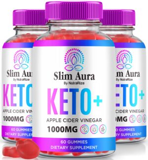 Slim Aura Keto ACV gomitas naturales para pérdida peso paquete 3