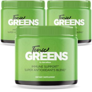 NutraRize Tonic Greens suplemento saludable polvo en frasco