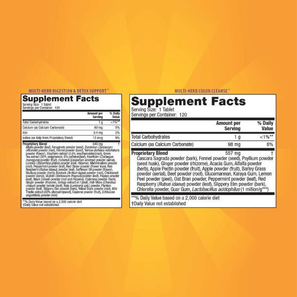 Etiqueta y beneficios Nature's Secret Ultimate Cleanse