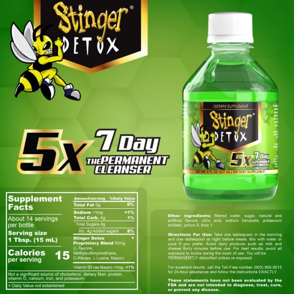 Stinger Detox envase 237ml para detox 7 días