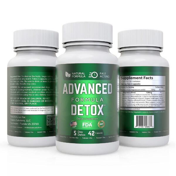 Paquete de 3 suplementos detox natural para limpieza corporal