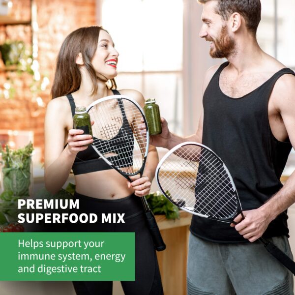 Ingredientes orgánicos Chiroflex superfood greens polvo