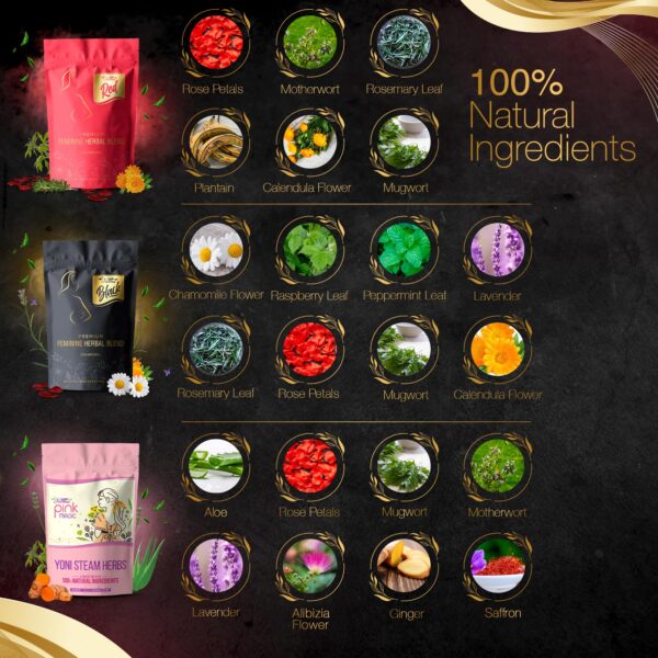 Paquetes de hierbas para vapor vaginal balance PH mujer