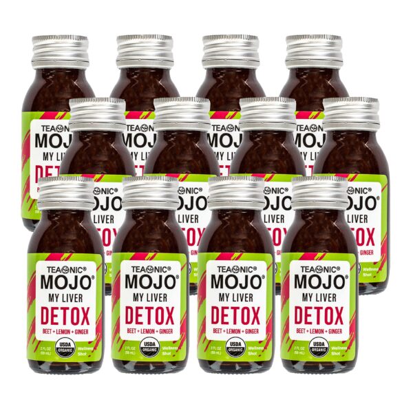 TEAONIC My Liver Mojo shots detox naturales paquete 12