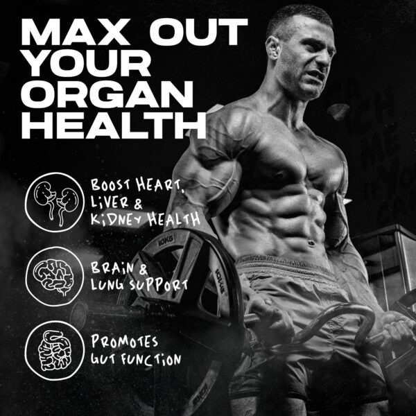 Botella AfterDark OrganX suplemento para hígado, corazón y riñones