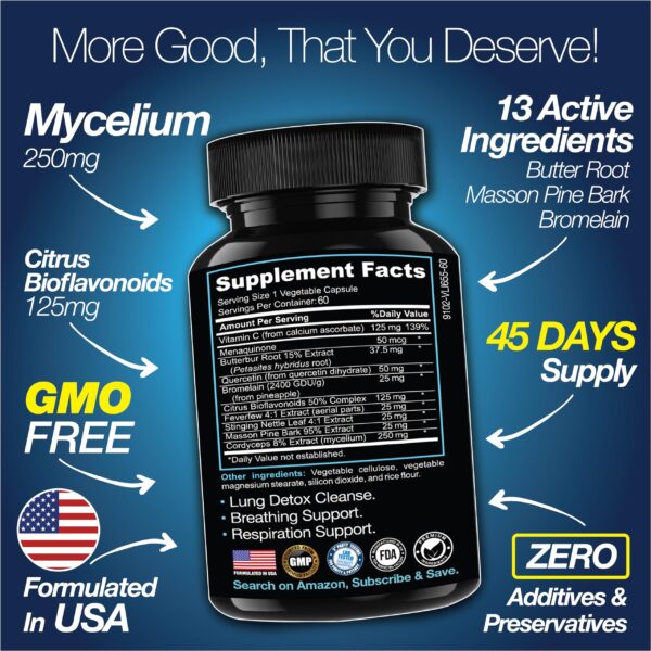 Ingredientes naturales Saint Mingiano Lung Cleanse Detox