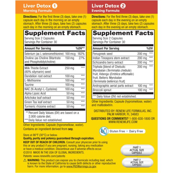 Kit detox 2 partes para limpieza hepática 30 días