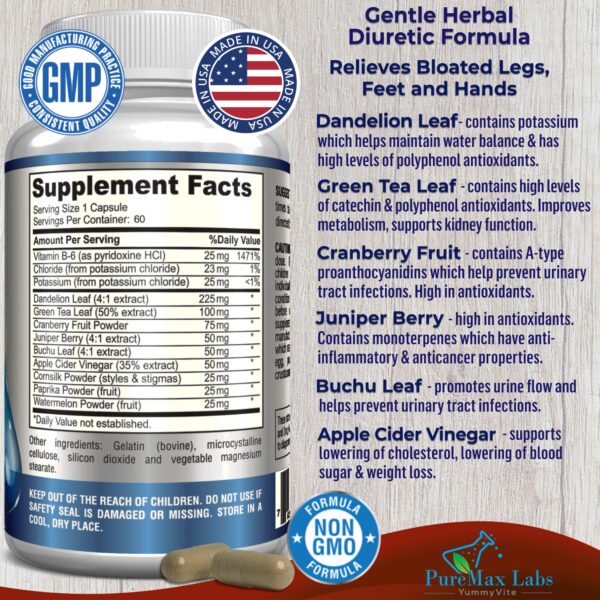 Píldoras diuréticas naturales para reducir retención de líquidos