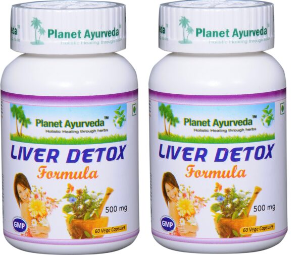 Planet Ayurveda fórmula detox hígado 2 botellas cápsulas vegetales