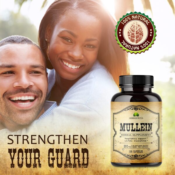 Imagen detalle cápsulas Herbalicious extracto de hoja de gordolobo