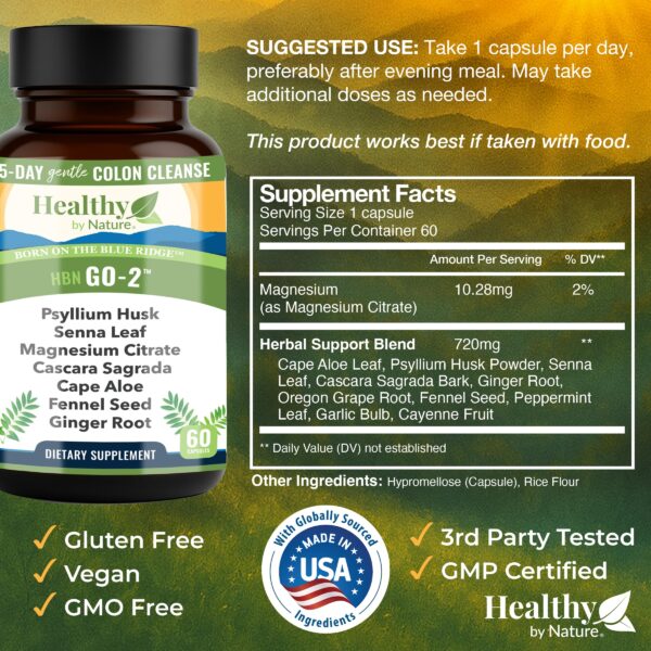 Paquete cápsulas para limpieza de colon y desintoxicación