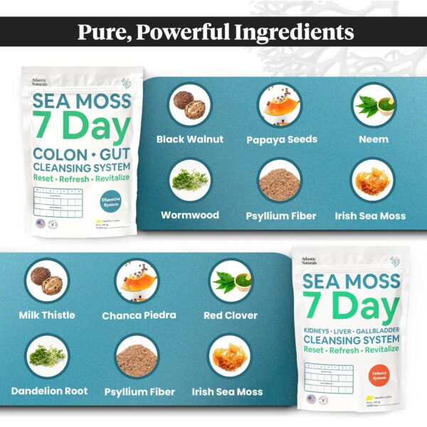 Gomitas detox musgo marino sabor fresa Atlantic Naturals