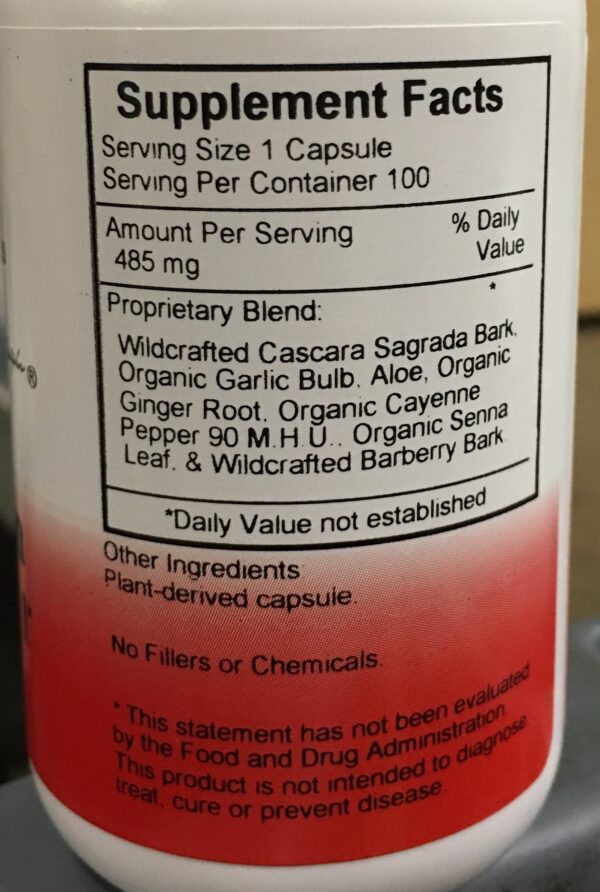 Suplemento herbal Quick Colon limpieza suave