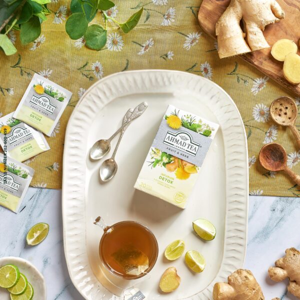 Bolsitas Ahmad Tea Detox té herbal sin azúcar y descafeinado