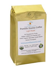 Instrucciones en folleto para enema de café Purelife