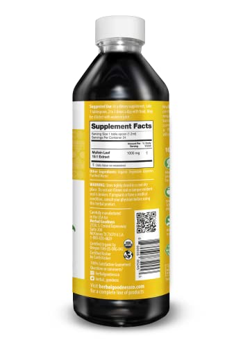 Cuadro informativo extracto gordolobo orgánico Herbal Goodness