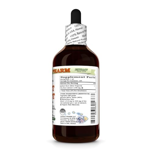 Botella de Extracto de Remolacha mostrando etiqueta