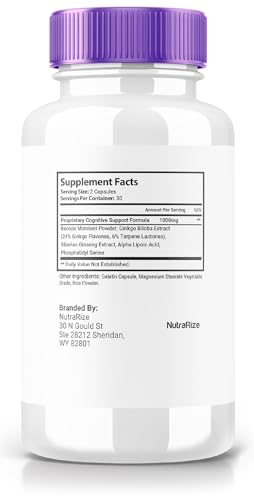 Envase frontal Neuro Boost cápsulas para función cerebral y energía mental