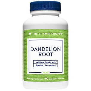 Frasco de cápsulas vegetales raíz de diente de león The Vitamin Shoppe