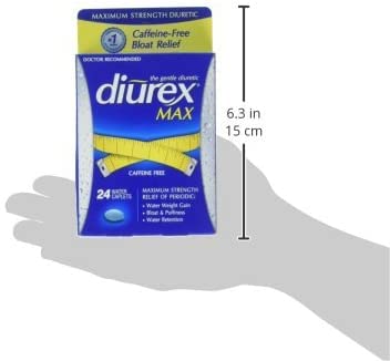 Detalle de tabletas Diurex Max para retención temporal de líquidos