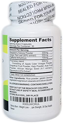 Skinny Burn suplemento quema grasa para metabolismo activo