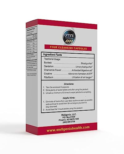 Paquete de cápsulas detox herbales para limpieza corporal efectiva